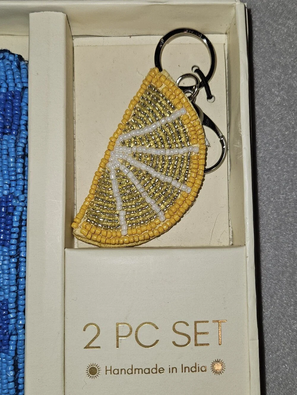 Sol & Mer Lobster Beaded Wristlet & Lemon Keychain NWT | Viral Coastal Summer